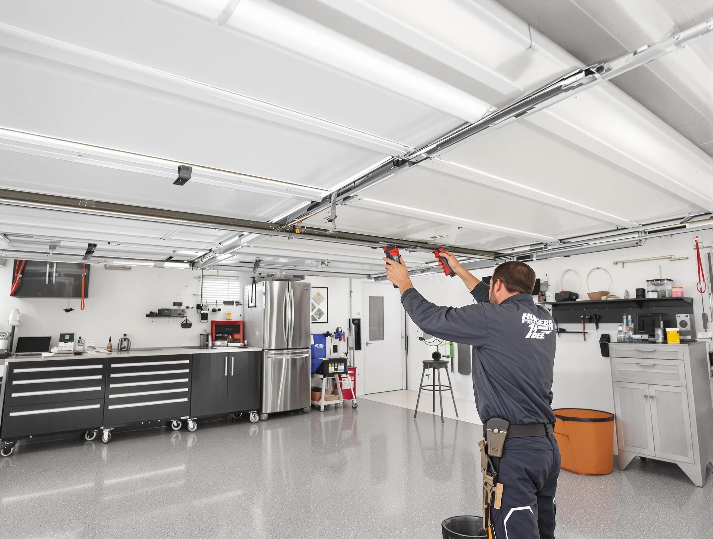Overhead garage door repair service by Provo Garage Door Repair in Provo