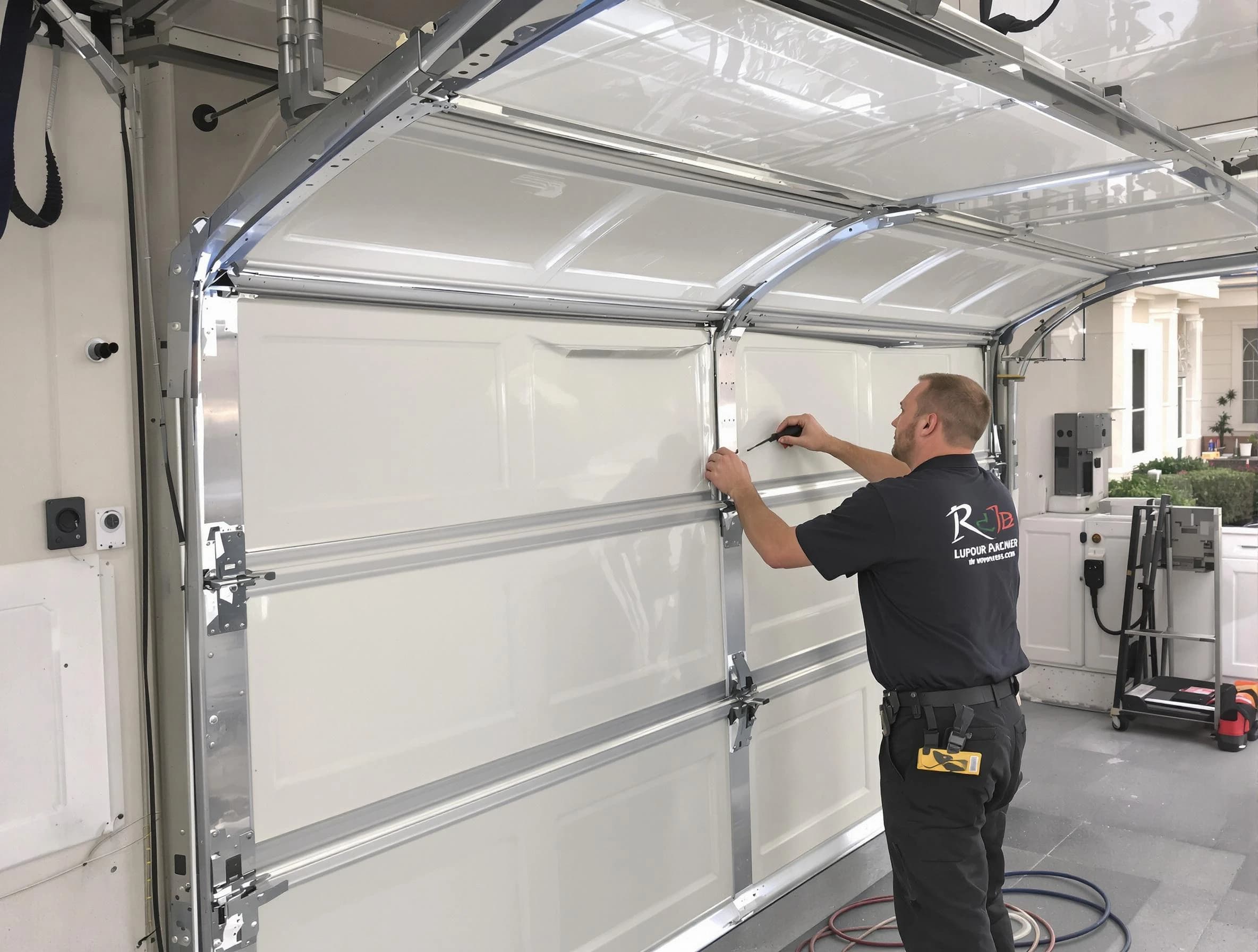 Provo Garage Door Repair professional performing panel repair in Provo