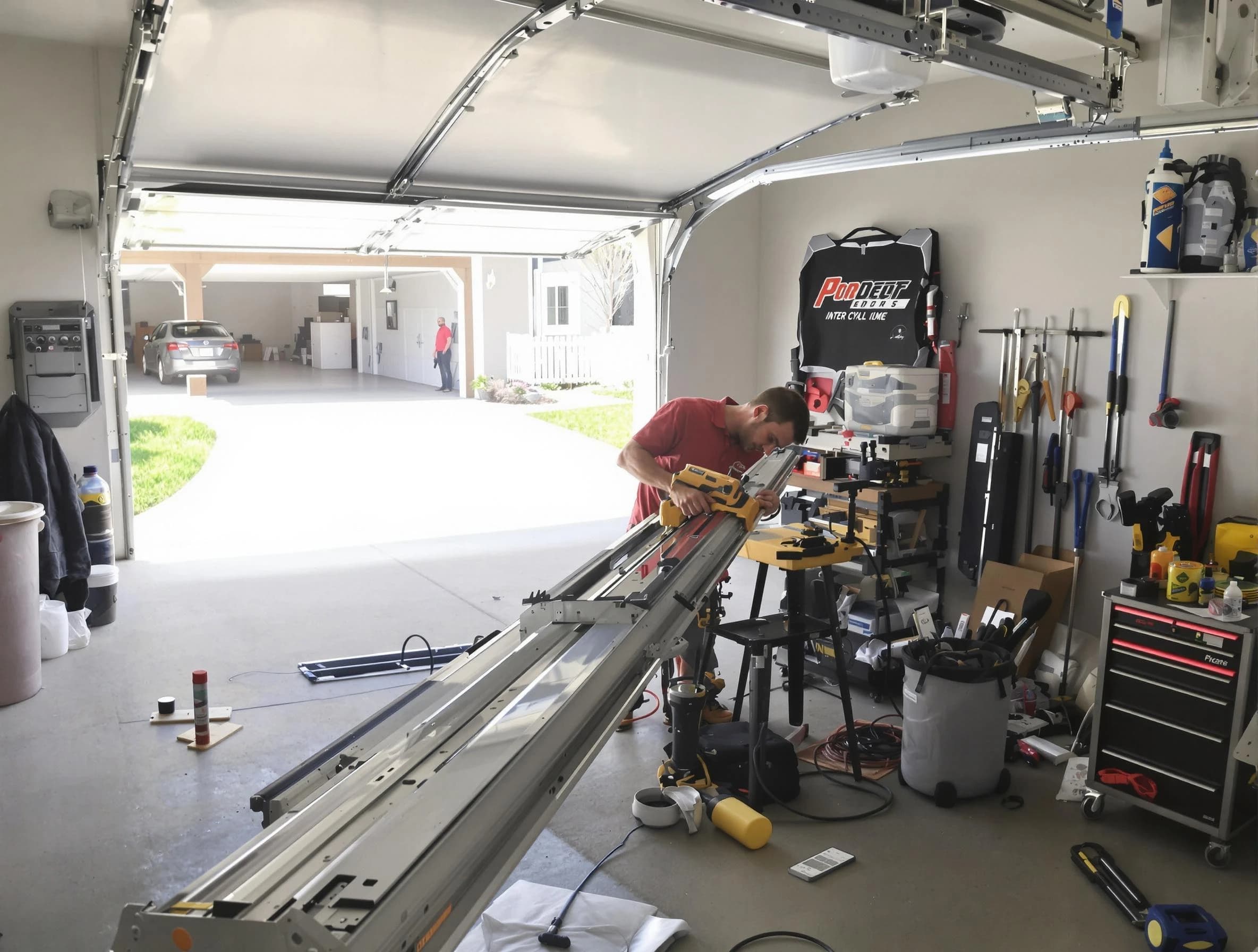 Provo Garage Door Repair expert performing track repair in Provo